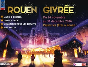 Affiche marché de Noël à Rouen